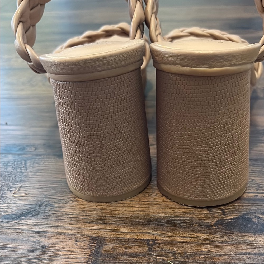 A New Day Tan Double-Strap Sandals with Braided Design - Picture 2 of 6